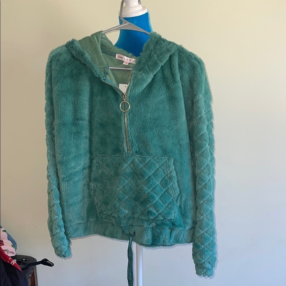 Crave Fame evergreen Teddy Jacket